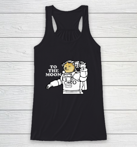Dogecoin To The Moon Cool Racerback Tank