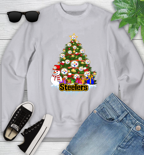 Pittsburgh Steelers Merry Christmas NFL Football Sports Youth Sweatshirt - Image 5