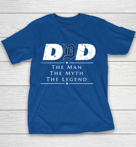 Detroit Tigers MLB Baseball Dad The Man The Myth The Legend Youth T-Shirt 6