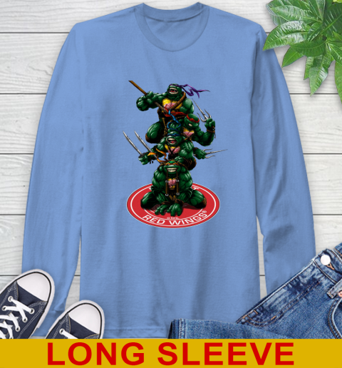 NHL Hockey Detroit Red Wings Teenage Mutant Ninja Turtles Shirt Long Sleeve T-Shirt 11