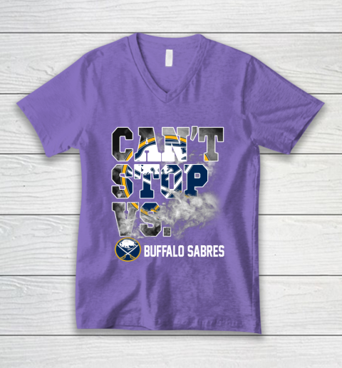 NHL Buffalo Sabres Hockey Can't Stop Vs V-Neck T-Shirt 8