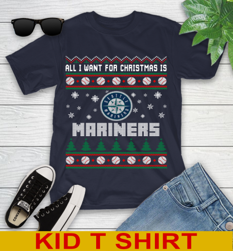 MLB All I Want For Christmas Is Seattle Mariners Baseball Sports 98