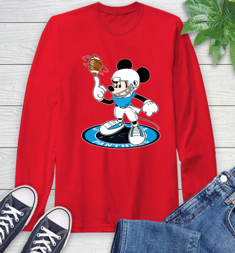 NFL Football Carolina Panthers Cheerful Mickey Disney Shirt Long Sleeve T-Shirt 11