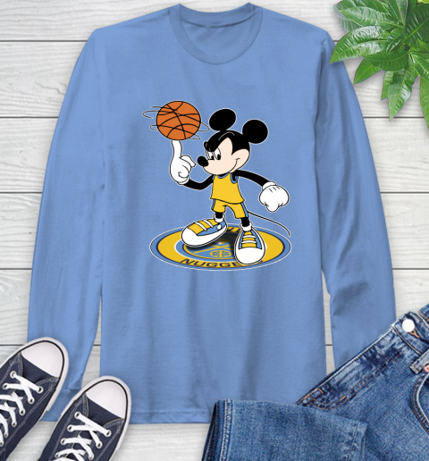 NBA Basketball Denver Nuggets Cheerful Mickey Disney Shirt Long Sleeve T-Shirt 12