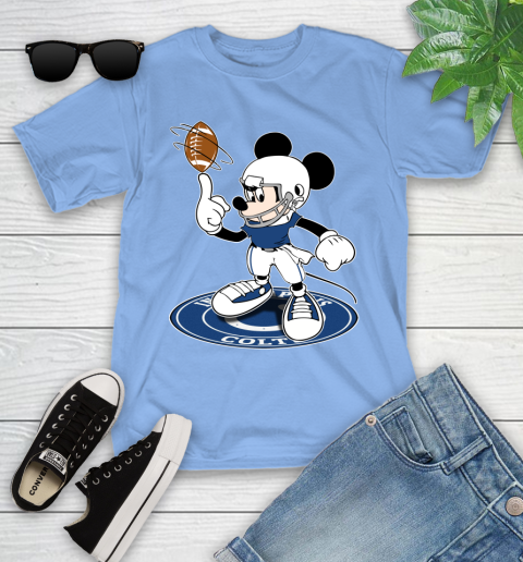 NFL Football Indianapolis Colts Cheerful Mickey Disney Shirt Youth T-Shirt 11
