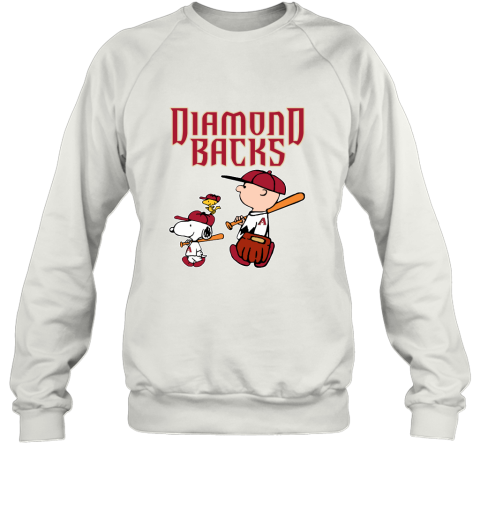 Arizona Diamondbakcs Let's Play Baseball Together Snoopy MLB Sweatshirt