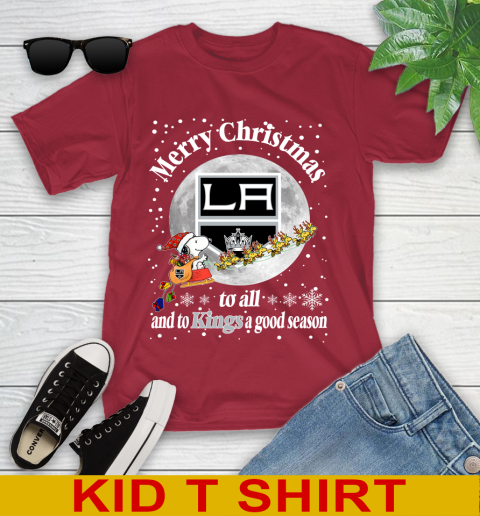 Los Angeles Kings Merry Christmas To All And To Kings A Good Season NHL Hockey Sports Youth T-Shirt 12