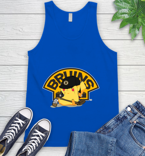 NHL Pikachu Hockey Sports Boston Bruins Tank Top 5