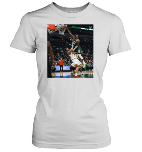 Milwaukee Bucks Giannis Antetokounmpo Frame It Poster Women's T-Shirt