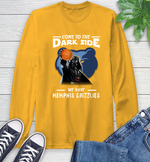 NBA Come To The Dark Side We Have Memphis Grizzlies Star Wars Darth Vader Basketball Long Sleeve T-Shirt 2