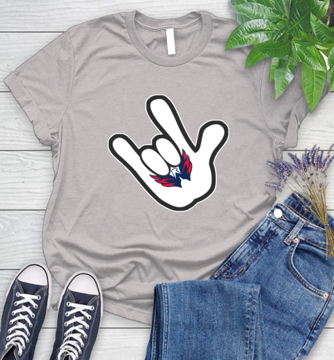 Washington Capitals NHL Hockey Mickey Rock Hand Disney Women's T-Shirt 10