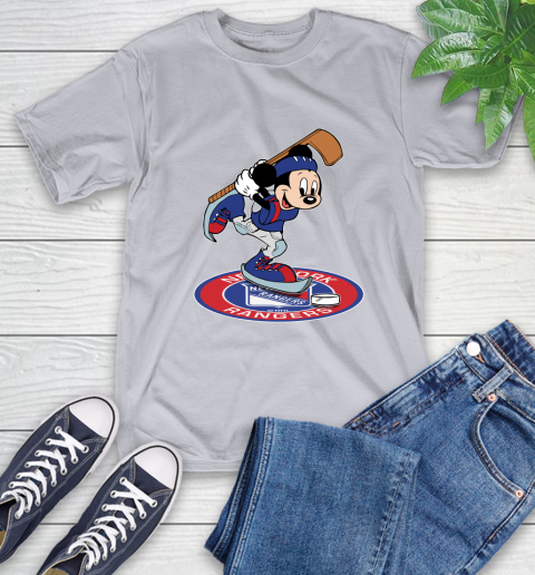 NHL Hockey New York Rangers Cheerful Mickey Disney Shirt T-Shirt 6