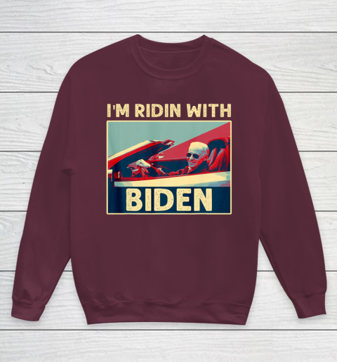 I'm Riding With Joe Biden Youth Sweatshirt 4
