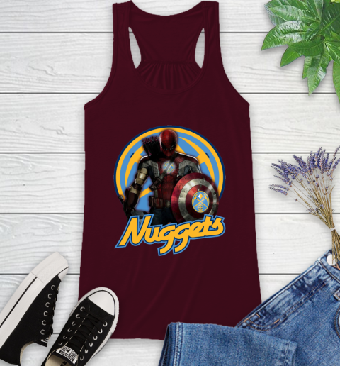 Denver Nuggets NBA Basketball Captain America Thor Spider Man Hawkeye Avengers Racerback Tank 3