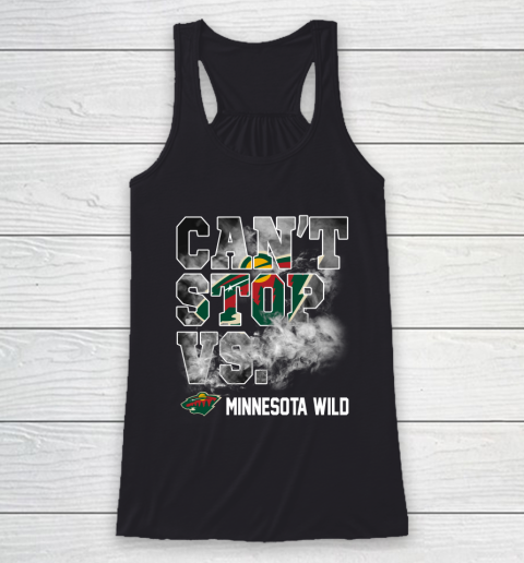NHL Minnesota Wild Hockey Can't Stop Vs Racerback Tank