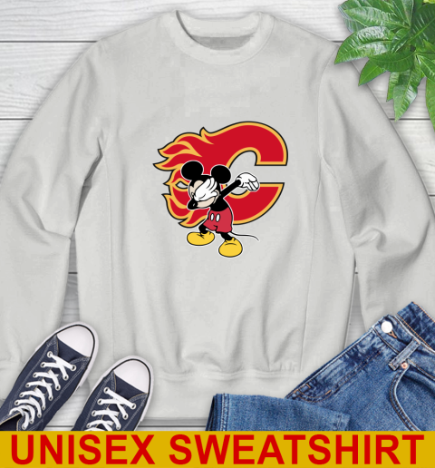 Calgary Flames NHL Hockey Dabbing Mickey Disney Sports Sweatshirt 5