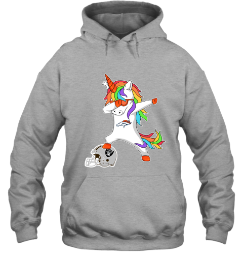Football Dabbing Unicorn Steps On Helmet Denver Broncos Hoodie