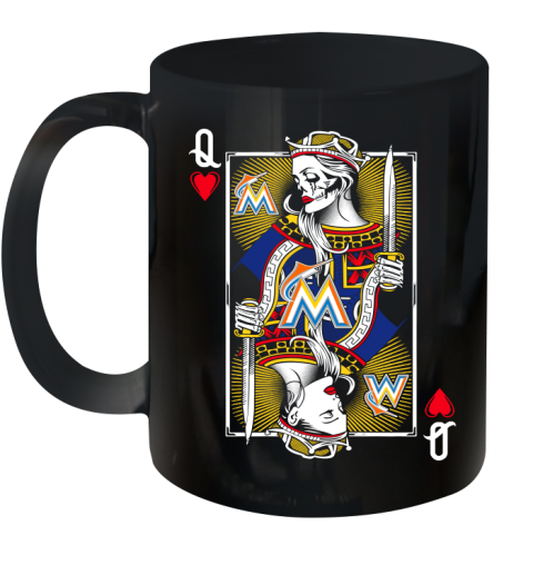 MLB Baseball Miami Marlins The Queen Of Hearts Card Shirt Ceramic Mug 11oz