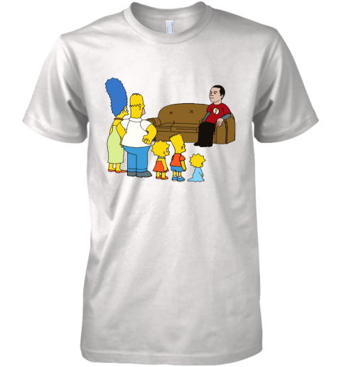 The Simpsons Family And Sheldon Cooper Mashup Premium Men's T-Shirt