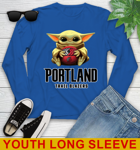NBA Basketball Portland Trail Blazers Star Wars Baby Yoda Shirt 131