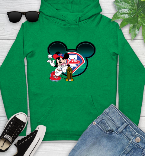 MLB Philadelphia Phillies The Commissioner's Trophy Mickey Mouse Disney Youth Hoodie 7