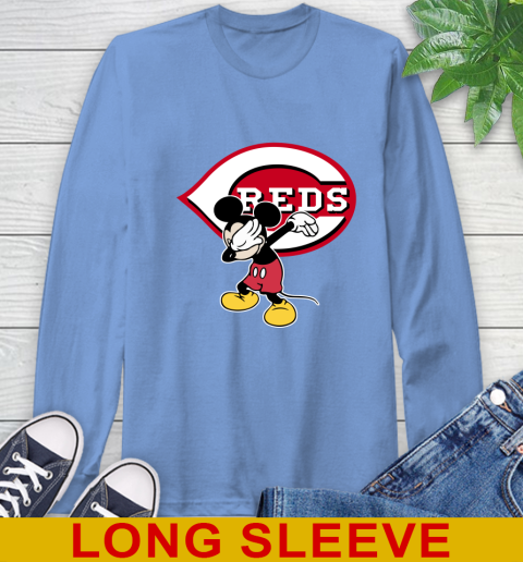 Cincinnati Reds MLB Baseball Dabbing Mickey Disney Sports Long Sleeve T-Shirt 11