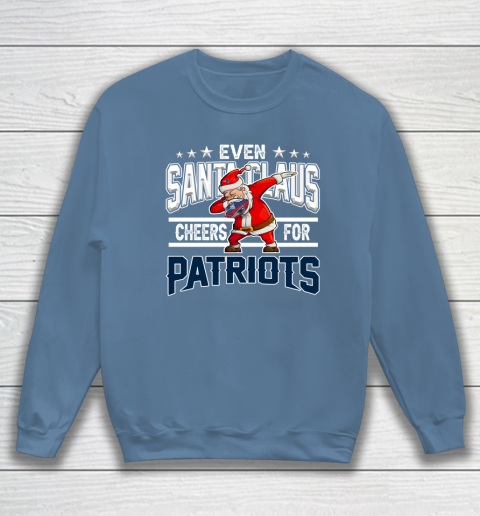 New England Patriots Even Santa Claus Cheers For Christmas NFL Sweatshirt 6