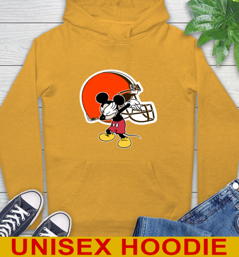 Cleveland Browns NFL Football Dabbing Mickey Disney Sports Hoodie 3