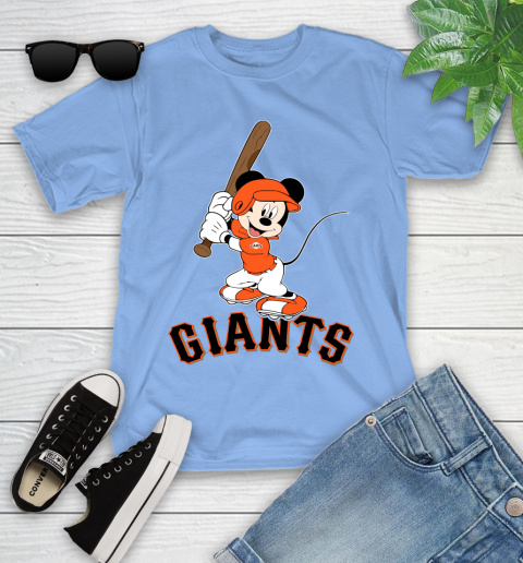MLB Baseball San Francisco Giants Cheerful Mickey Mouse Shirt Youth T-Shirt 11
