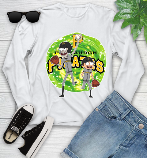 MLB Pittsburgh Pirates Rick And Morty Baseball Sports Youth Long Sleeve