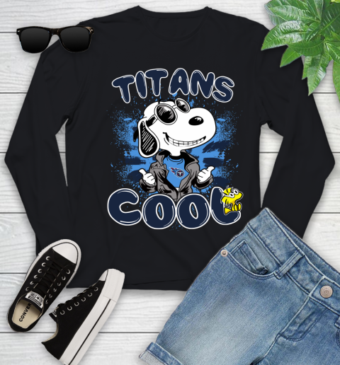 NFL Football Tennessee Titans Cool Snoopy Shirt Youth Long Sleeve