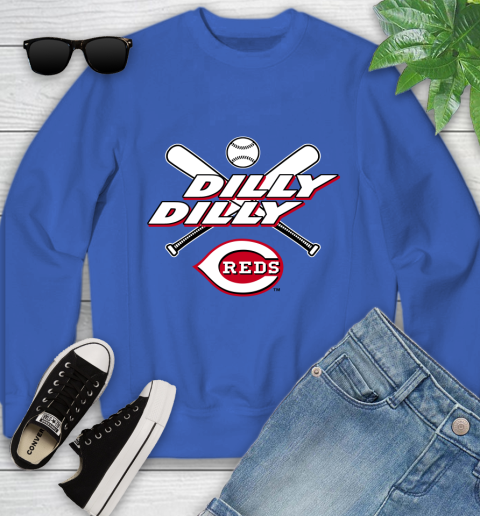 MLB Cincinnati Reds Dilly Dilly Baseball Sports Youth Sweatshirt 8