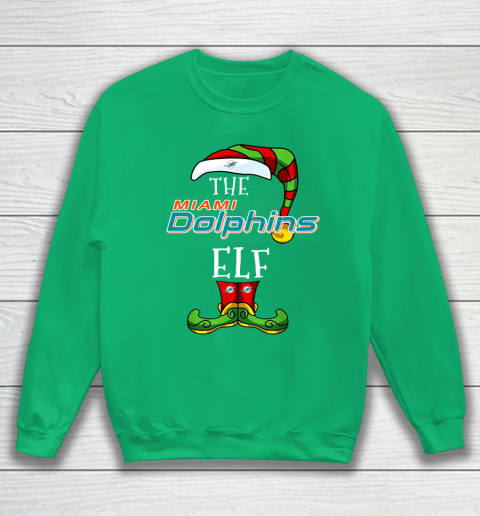 Miami Dolphins Christmas ELF Funny NFL Sweatshirt 5