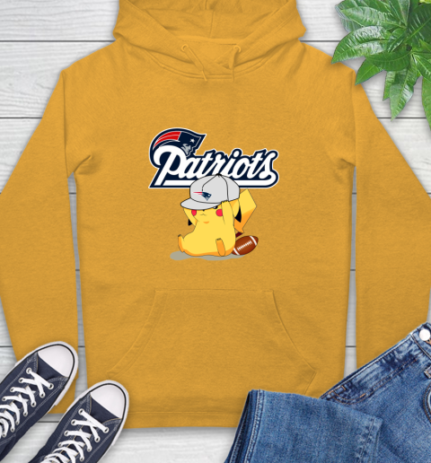 NFL Pikachu Football Sports New England Patriots Hoodie 3