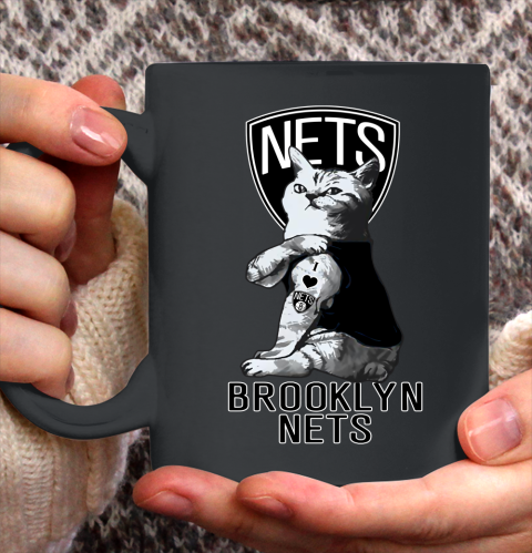NBA Basketball My Cat Loves Brooklyn Nets Ceramic Mug 11oz 2