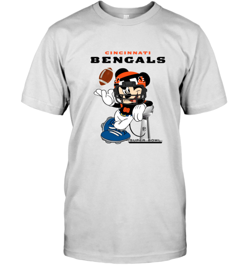 NFL Cincinnati Bengals Mickey Mouse Disney Super Bowl Football T Shirt