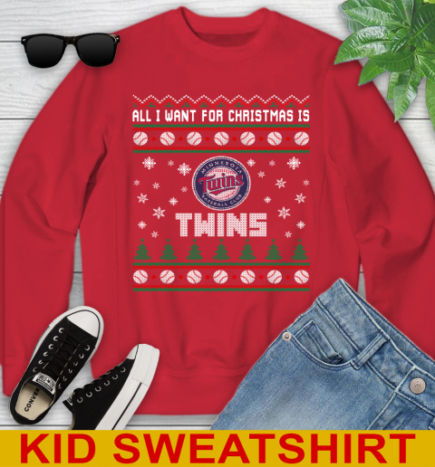 MLB All I Want For Christmas Is Minnesota Twins Baseball Sports 115