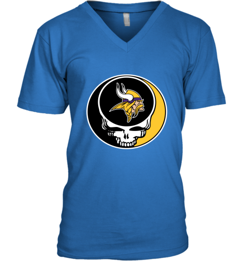 NFL Minnesota Vikings Grateful Dead Rock Band Football Sports rvs18RMFFNC v neck unisex 8 95 151514 front royal