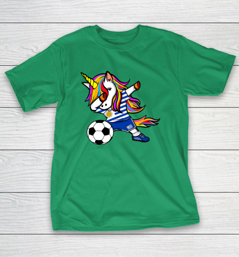 Dabbing Unicorn Uruguay Football Uruguayan Flag Soccer T-Shirt 19
