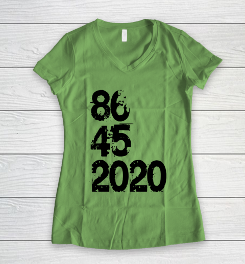86 45 2020 Anti Trump Shirt 8645 Dump Trump Women's V-Neck T-Shirt 5