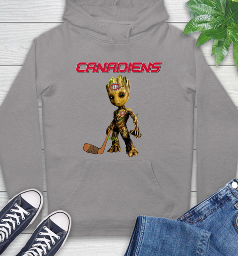 Montreal Canadiens NHL Hockey Groot Marvel Guardians Of The Galaxy Hoodie 6