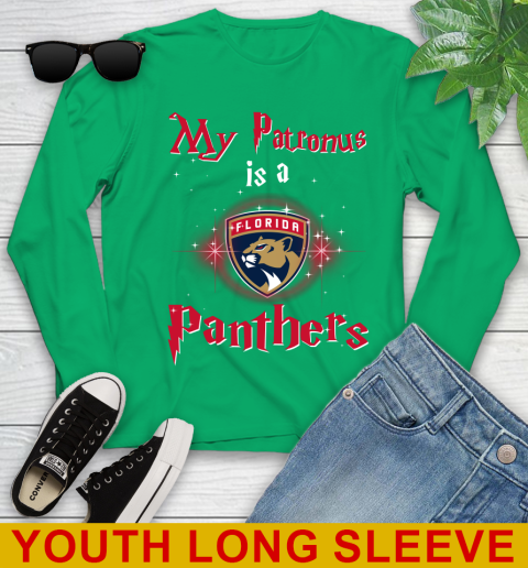 NHL Hockey Harry Potter My Patronus Is A Florida Panthers Youth Long Sleeve 7