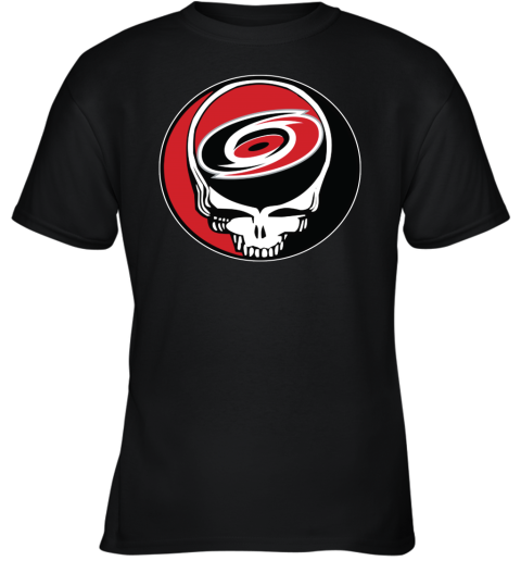 Carolina Hurricanes Grateful Dead Steal Your Face Hockey Nhl Shirts Kids T-Shirt
