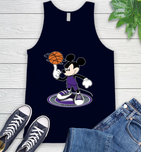 NBA Basketball Sacramento Kings Cheerful Mickey Disney Shirt Tank Top 3