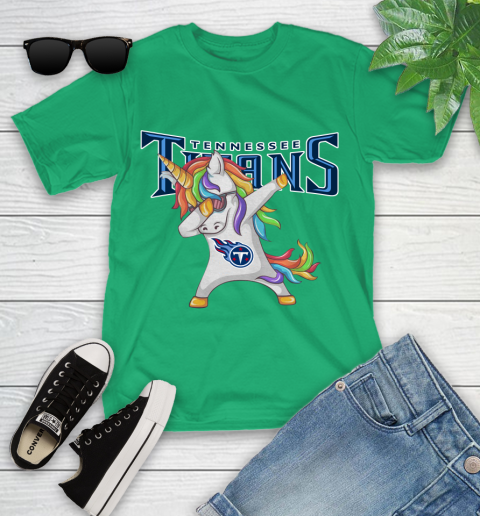 Tennessee Titans NFL Football Funny Unicorn Dabbing Sports Youth T-Shirt 6