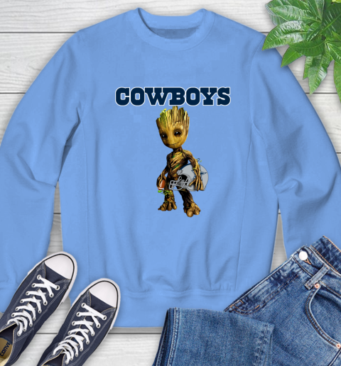Dallas Cowboys NFL Football Groot Marvel Guardians Of The Galaxy Sweatshirt 11