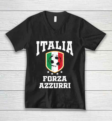 Forza Azzurri Jersey Football 2021 2020 National Team Italia V-Neck T-Shirt