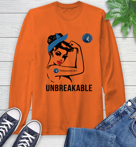 NBA Minnesota Timberwolves Girl Unbreakable Basketball Sports Long Sleeve T-Shirt 3