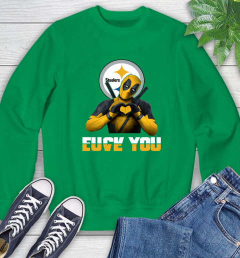 NHL Pittsburgh Steelers Deadpool Love You Fuck You Football Sports Sweatshirt 7