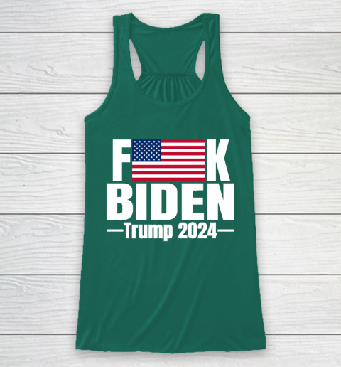 Fuck Biden American Flag Trump 2024 Racerback Tank 5